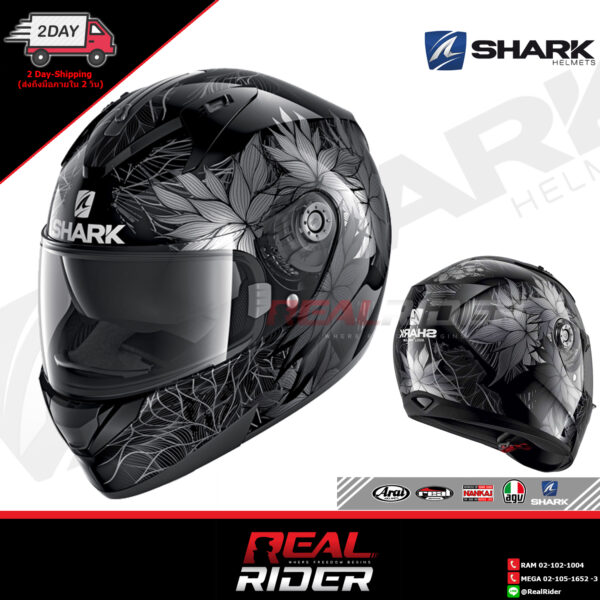 SHARK Ridill 1.2 Casco Integrale Moto – Catalan Bad Boy Black Anthrac Silver – Taglia XS (53/54 Cm)
