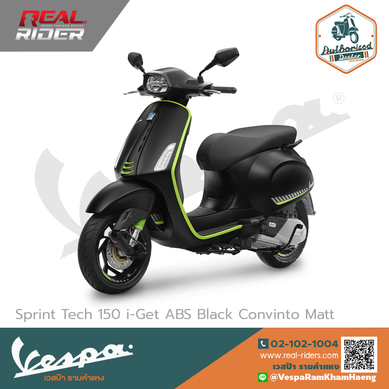 Vespa Sprint Tech_Black Convinto Matt